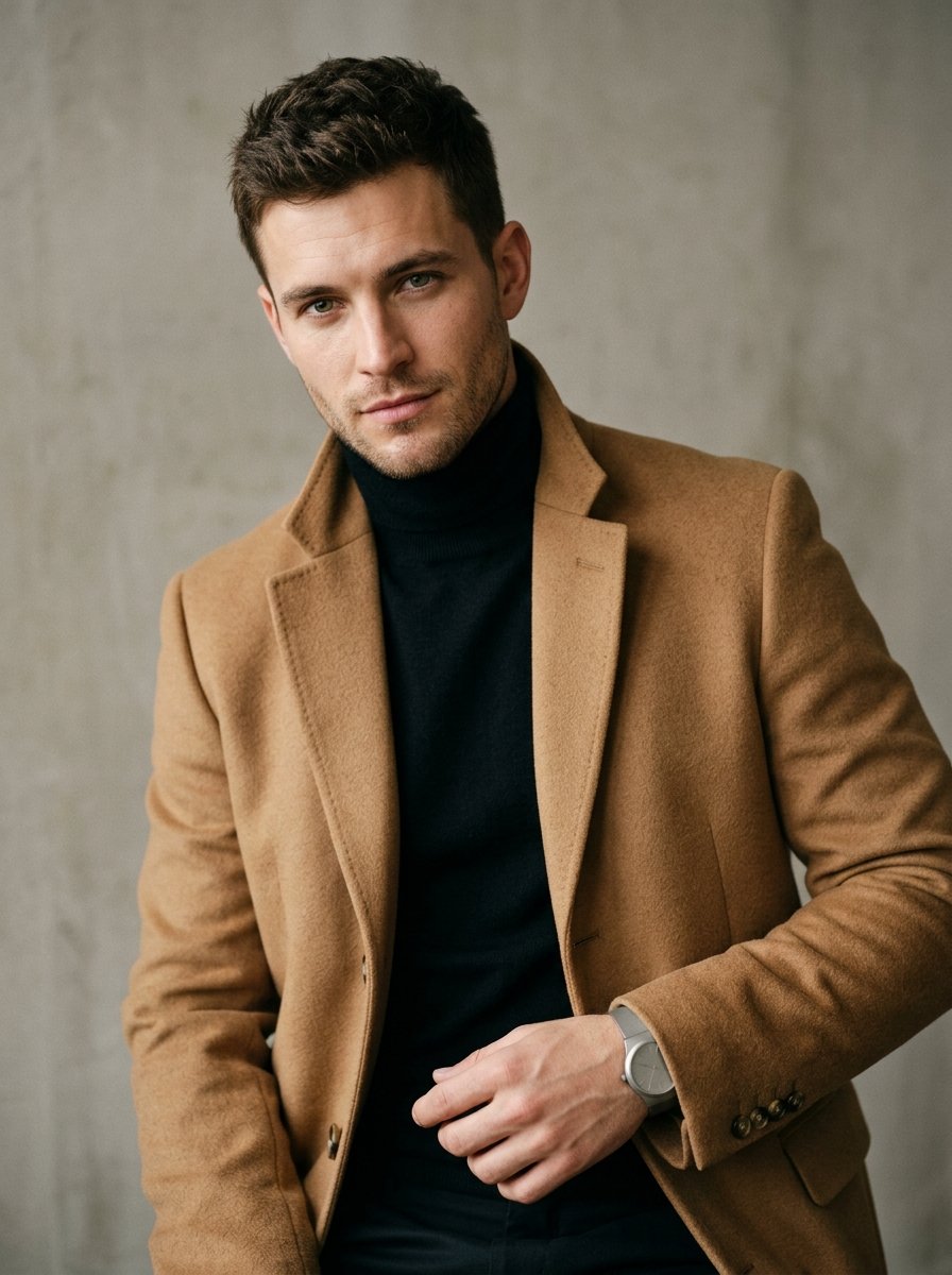 GQ Cashmere & Camel Coat (Men)