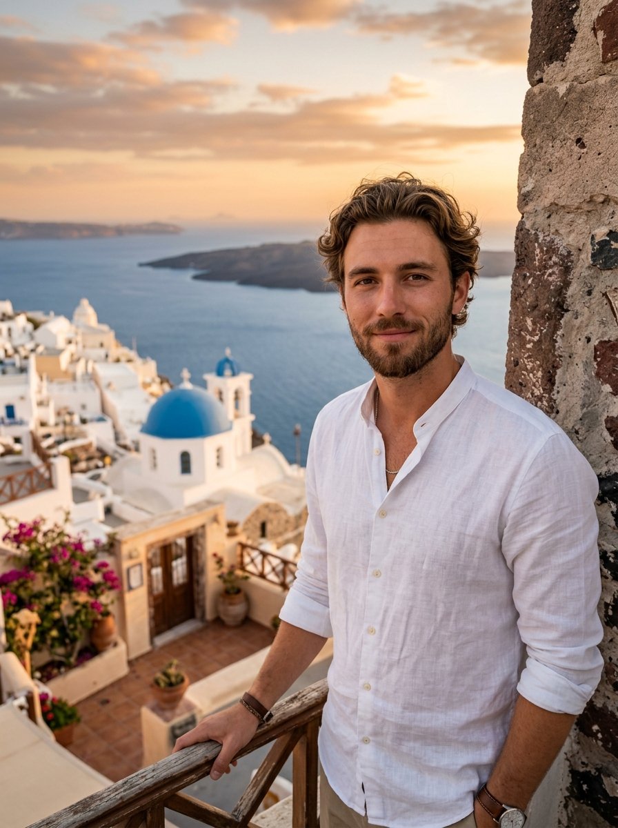 Santorini Linen Sunset (Men)